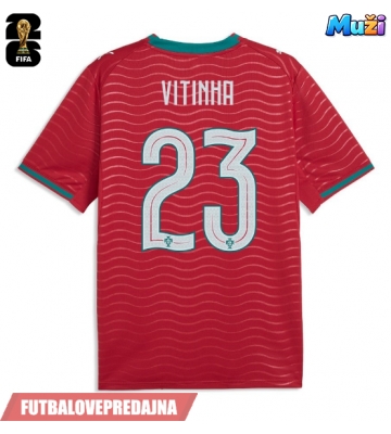 Lacne Muži Futbalové dres Portugalsko Vitinha #23 MS 2026 Krátky Rukáv - Domáci